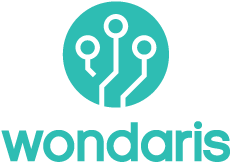 Wondaris Teal Stacked Logo
